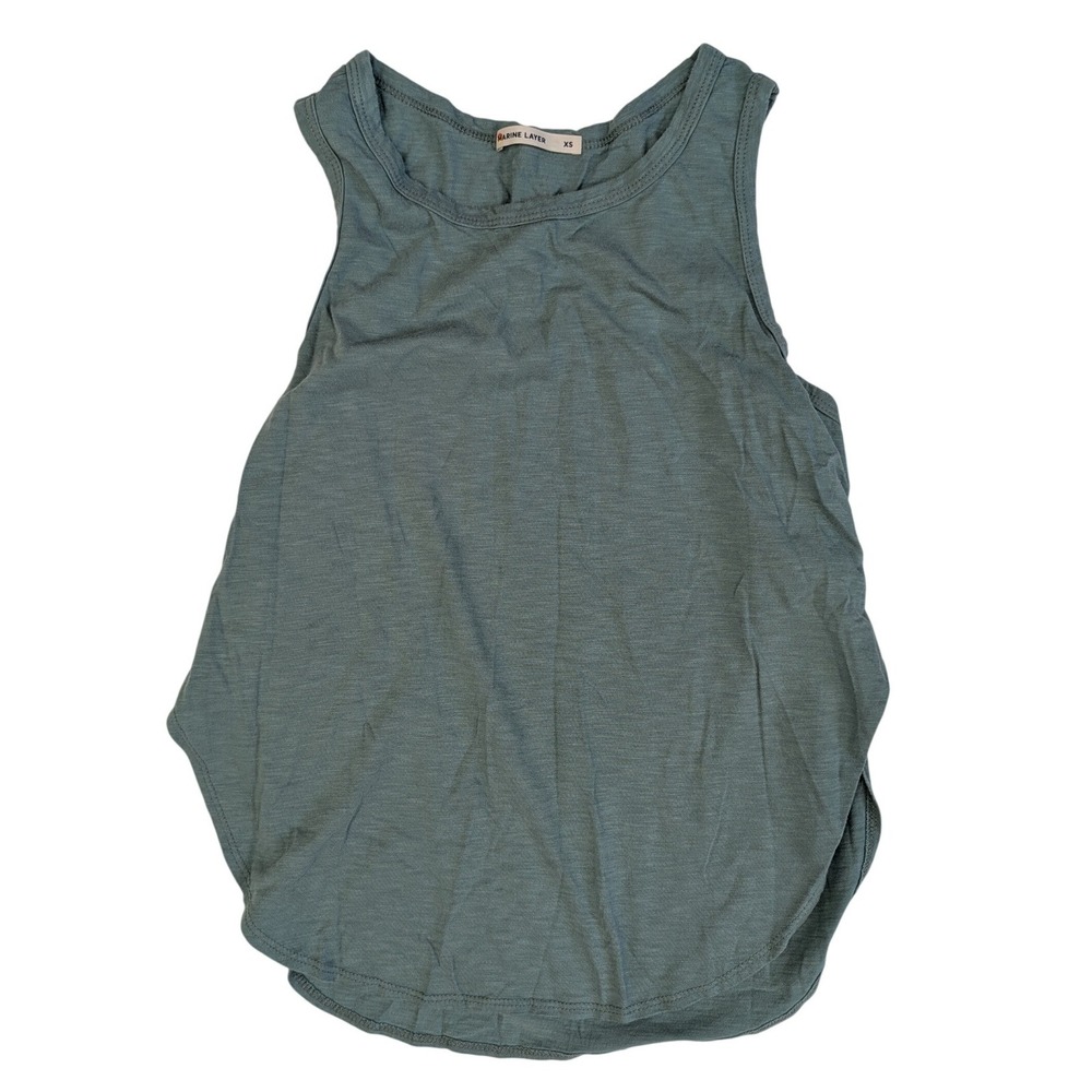 Marine Layer Womens XS Sage Green Supima Cotton Modal Sleeveless Tank Top